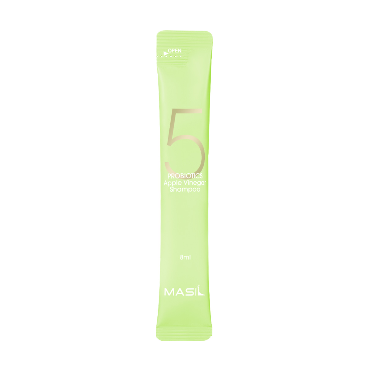 М'який безсульфатний шампунь Masil 5 Probiotics Apple Vinegar Shampoo з пробіотиками та яблучним оцтом, для чутливої шкіри голови, 8 мл