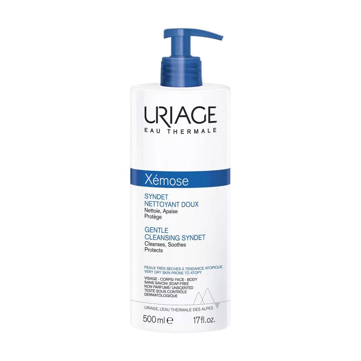 М'який очищувальний пінистий гель для обличчя Uriage Xemose Gel, 500 мл