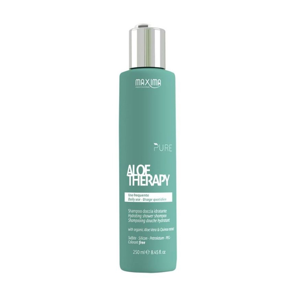 М'який зволожувальний шампунь для волосся Maxima Professional Aloe Therapy Hydrating Shower Shampoo, 250 мл