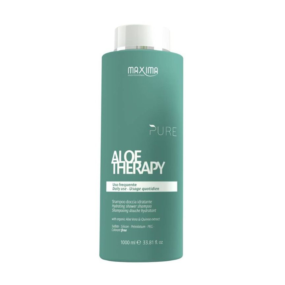 М'який зволожувальний шампунь для волосся Maxima Professional Aloe Therapy Hydrating Shower Shampoo, 1 л